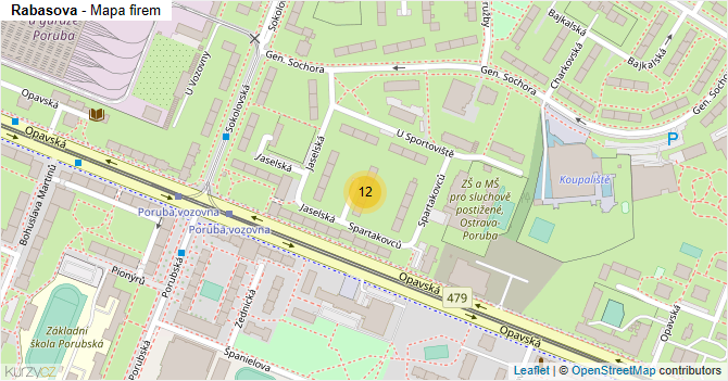 Rabasova - mapa firem