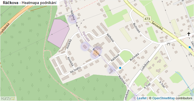Ráčkova - mapa podnikání