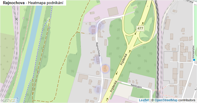 Rajnochova - mapa podnikání