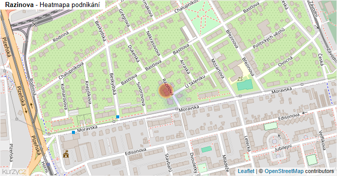 Razinova - mapa podnikání