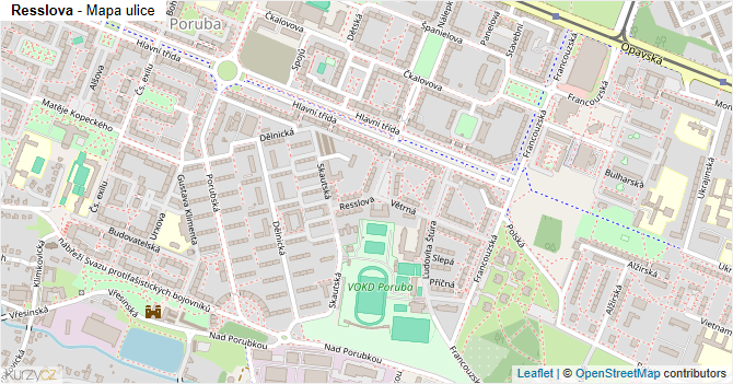 Resslova - mapa ulice