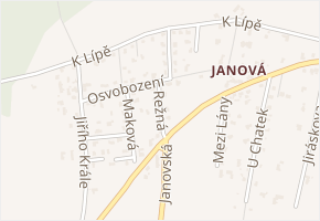 Režná v obci Ostrava - mapa ulice