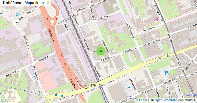 Roháčova - mapa firem
