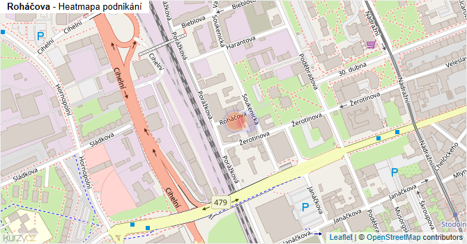 Roháčova - mapa podnikání