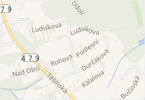Rohova v obci Ostrava - mapa ulice