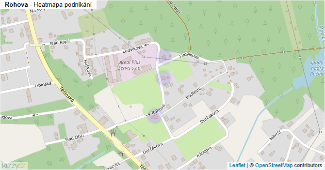 Rohova - mapa podnikání