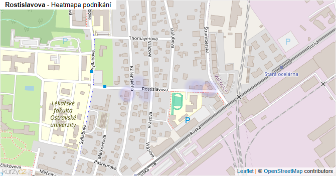 Rostislavova - mapa podnikání