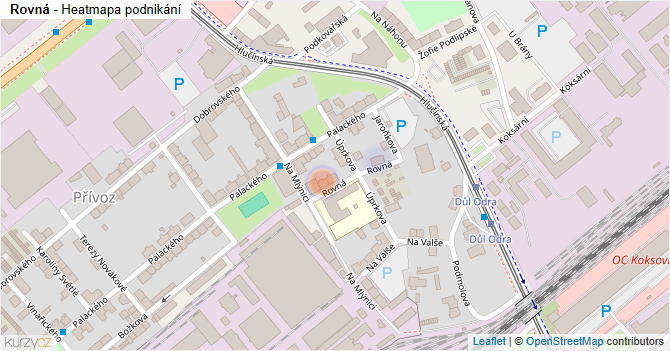 Rovná - mapa podnikání