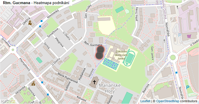 Rtm. Gucmana - mapa podnikání