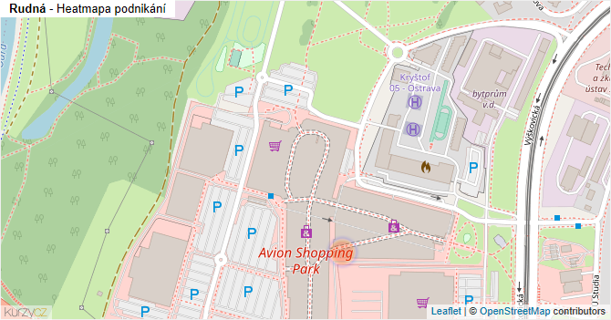 Rudná - mapa podnikání