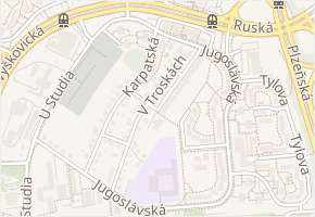 Rumunská v obci Ostrava - mapa ulice