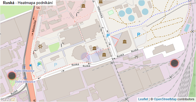 Ruská - mapa podnikání