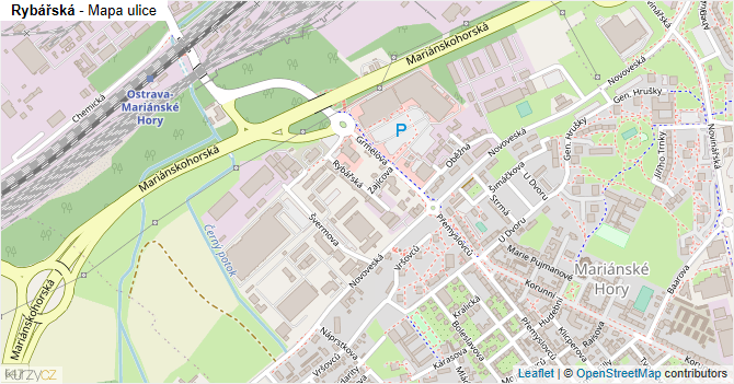 Rybářská - mapa ulice