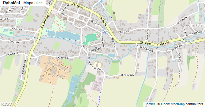Rybniční - mapa ulice
