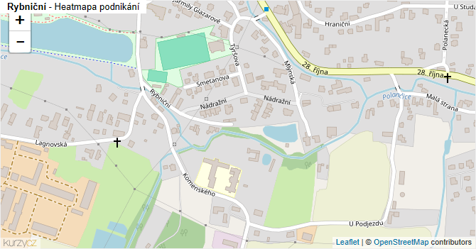 Rybniční - mapa podnikání