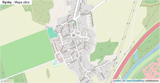 Rynky - mapa ulice