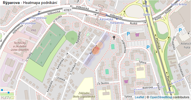 Rýparova - mapa podnikání