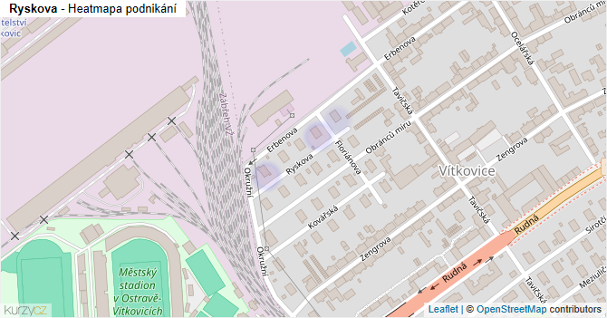 Ryskova - mapa podnikání