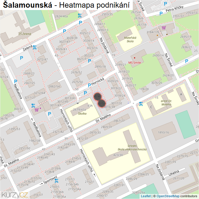 Mapa Šalamounská - Firmy v ulici.