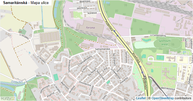 Samaritánská - mapa ulice