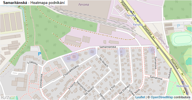 Samaritánská - mapa podnikání