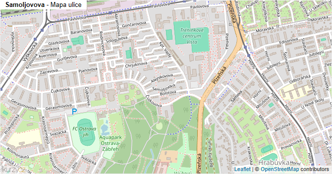 Samoljovova - mapa ulice