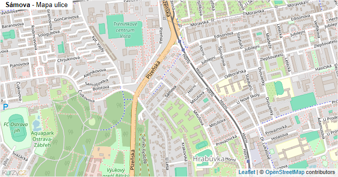 Sámova - mapa ulice