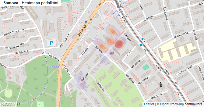 Sámova - mapa podnikání