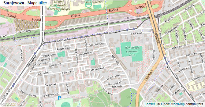 Sarajevova - mapa ulice