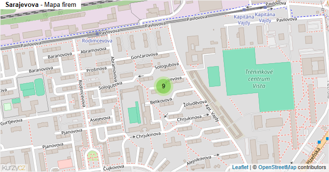 Sarajevova - mapa firem
