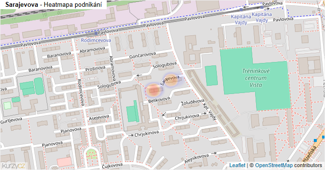 Sarajevova - mapa podnikání
