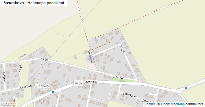Sasanková - mapa podnikání