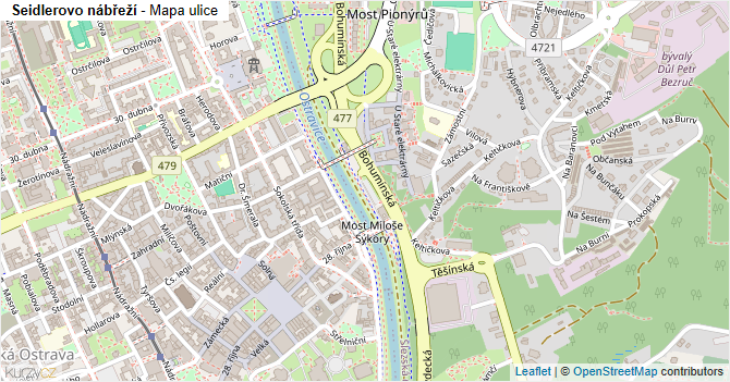 Seidlerovo nábřeží - mapa ulice