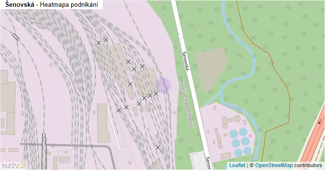 Šenovská - mapa podnikání