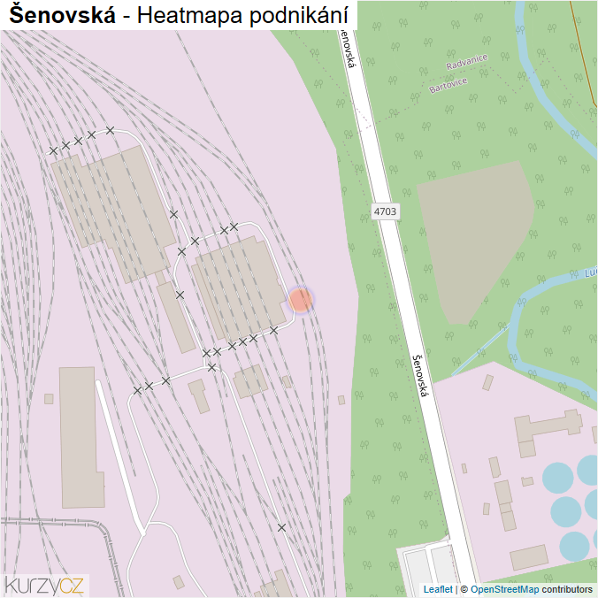 Mapa Šenovská - Firmy v ulici.