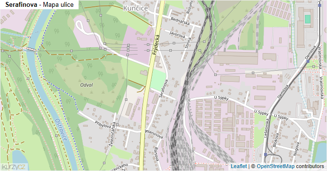 Serafinova - mapa ulice