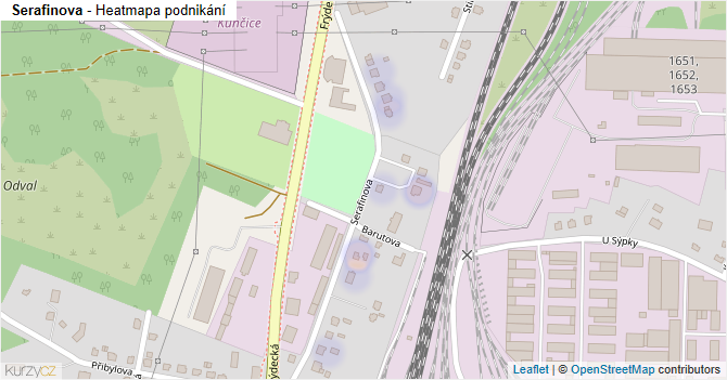 Serafinova - mapa podnikání