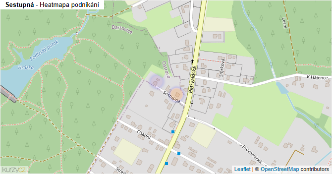 Sestupná - mapa podnikání