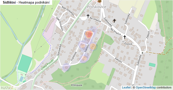 Sídlištní - mapa podnikání