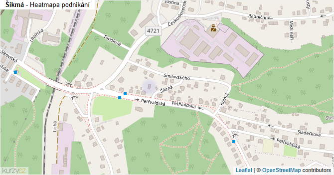 Šikmá - mapa podnikání