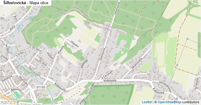 Šilheřovická - mapa ulice