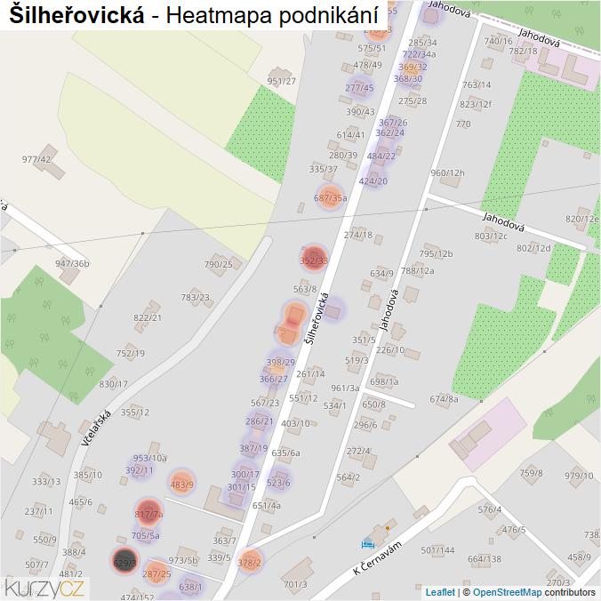 Mapa Šilheřovická - Firmy v ulici.