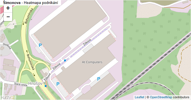 Šimonova - mapa podnikání