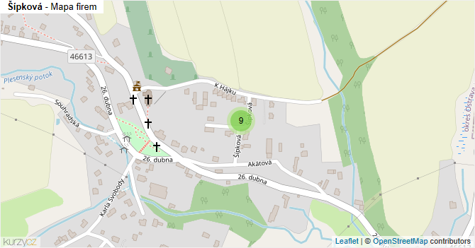 Šípková - mapa firem