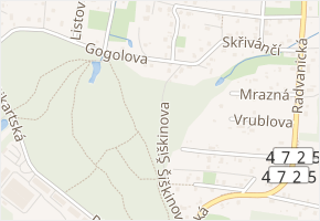 Šiškinova v obci Ostrava - mapa ulice