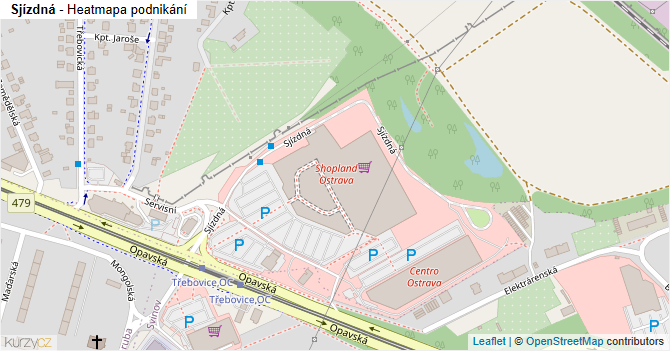 Sjízdná - mapa podnikání