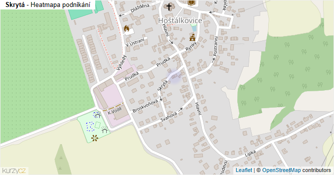 Skrytá - mapa podnikání