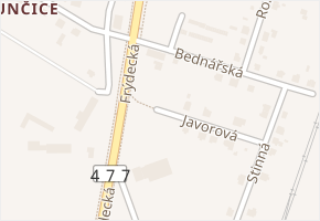 Sladová v obci Ostrava - mapa ulice