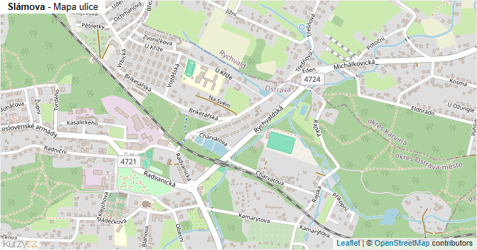 Slámova - mapa ulice