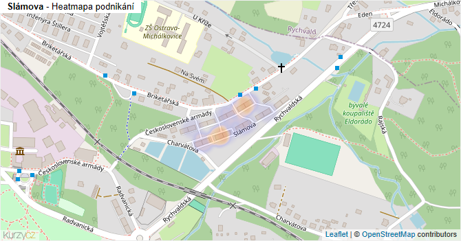 Slámova - mapa podnikání